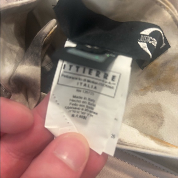 Just Cavalli high rise beige straight leg pats with cargo pockets 38 (us size 2) - Picture 7 of 7